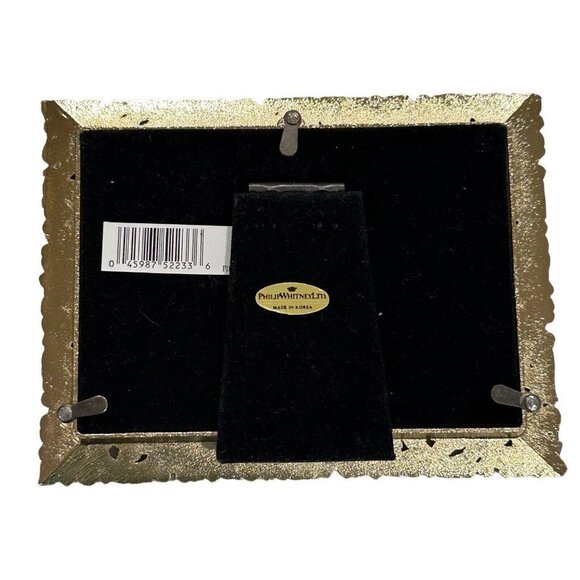 Philip Whitney  Photo Frame 2"‎ x 3" Ornate Gold Plated Double Picture New - Picture 3 of 7